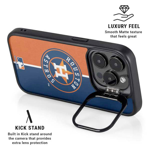 MLB Houston Astros Split iPhone 14 Pro Kickstand Case